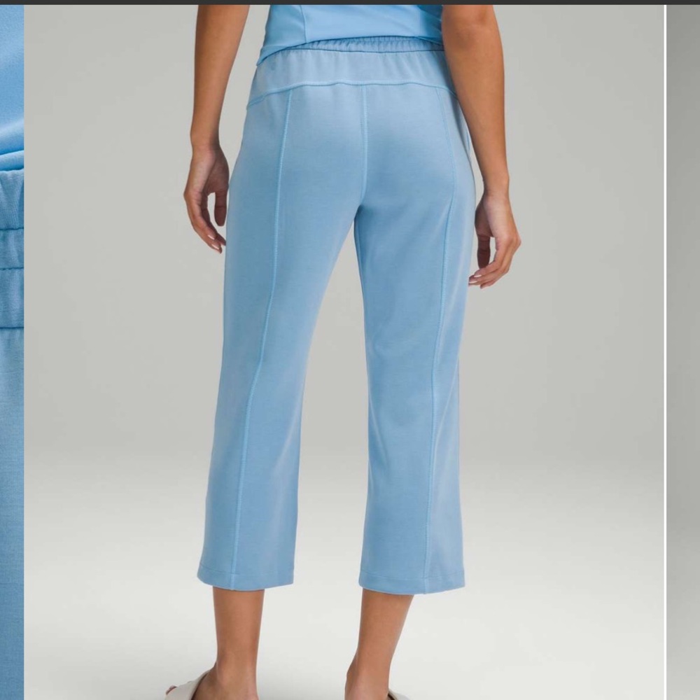 lululemon athletica Light Blue Cropped Wide-Leg Pants